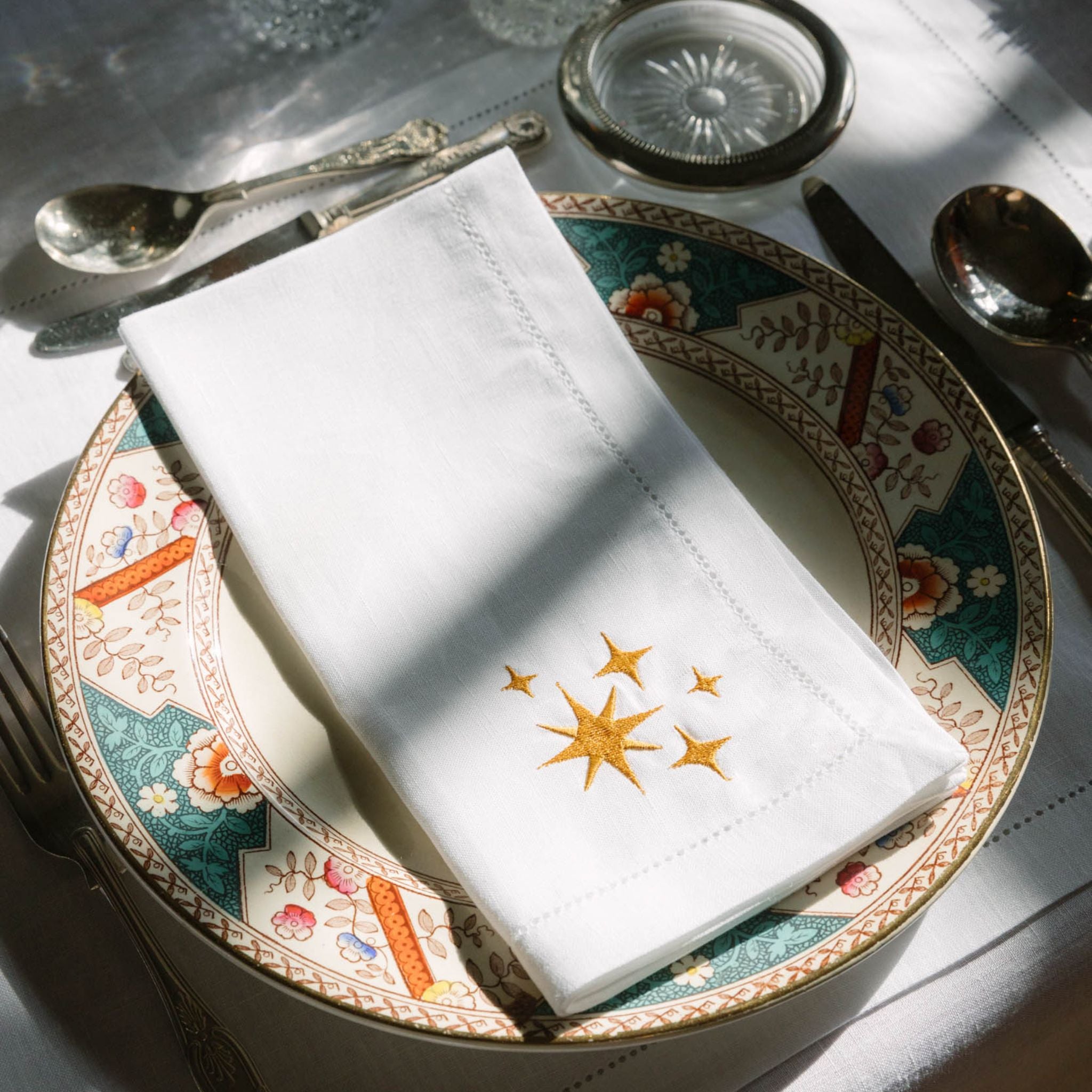 Roupa de mesa Mafra com bordados de Natal