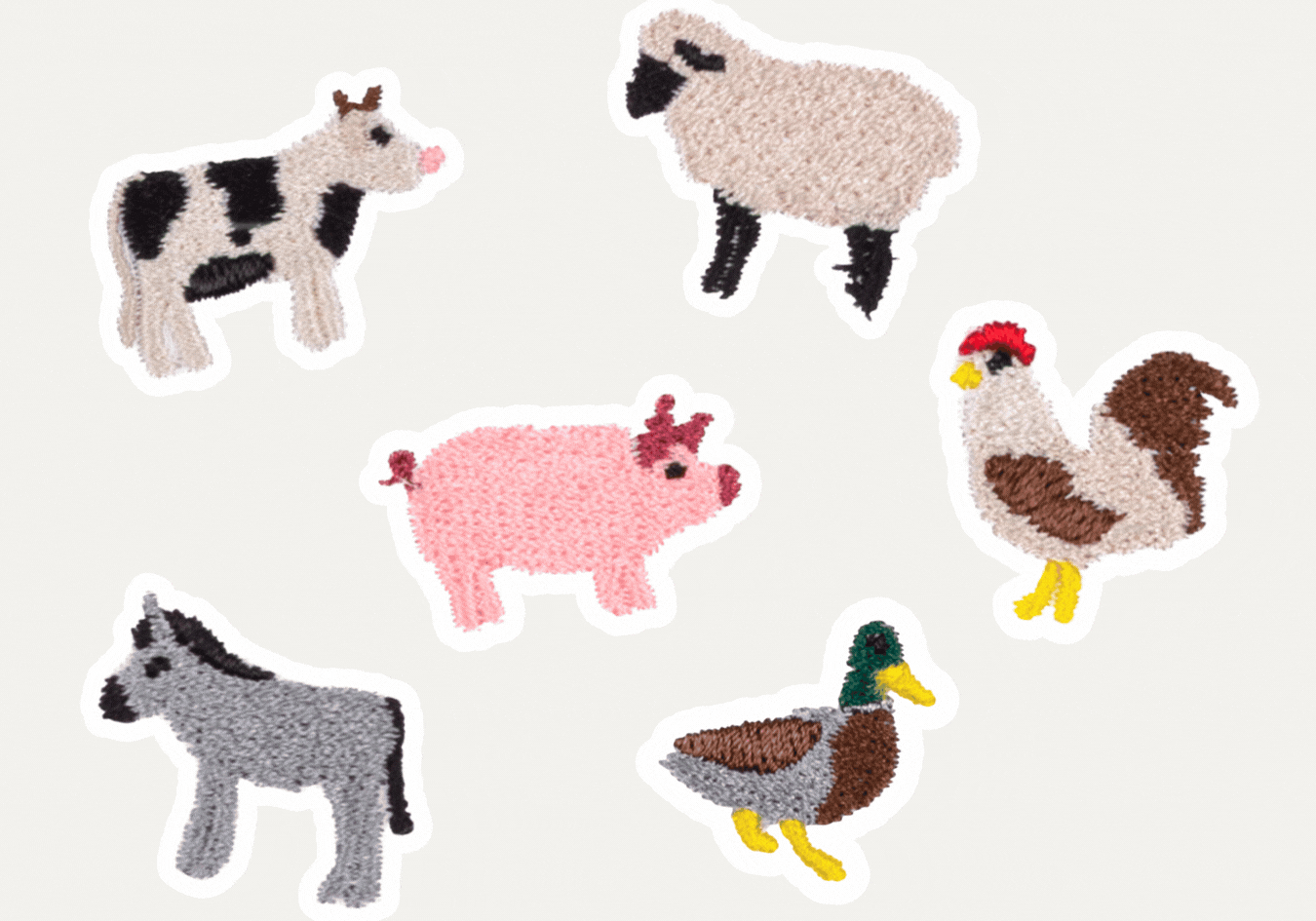 At the table with the farm animals