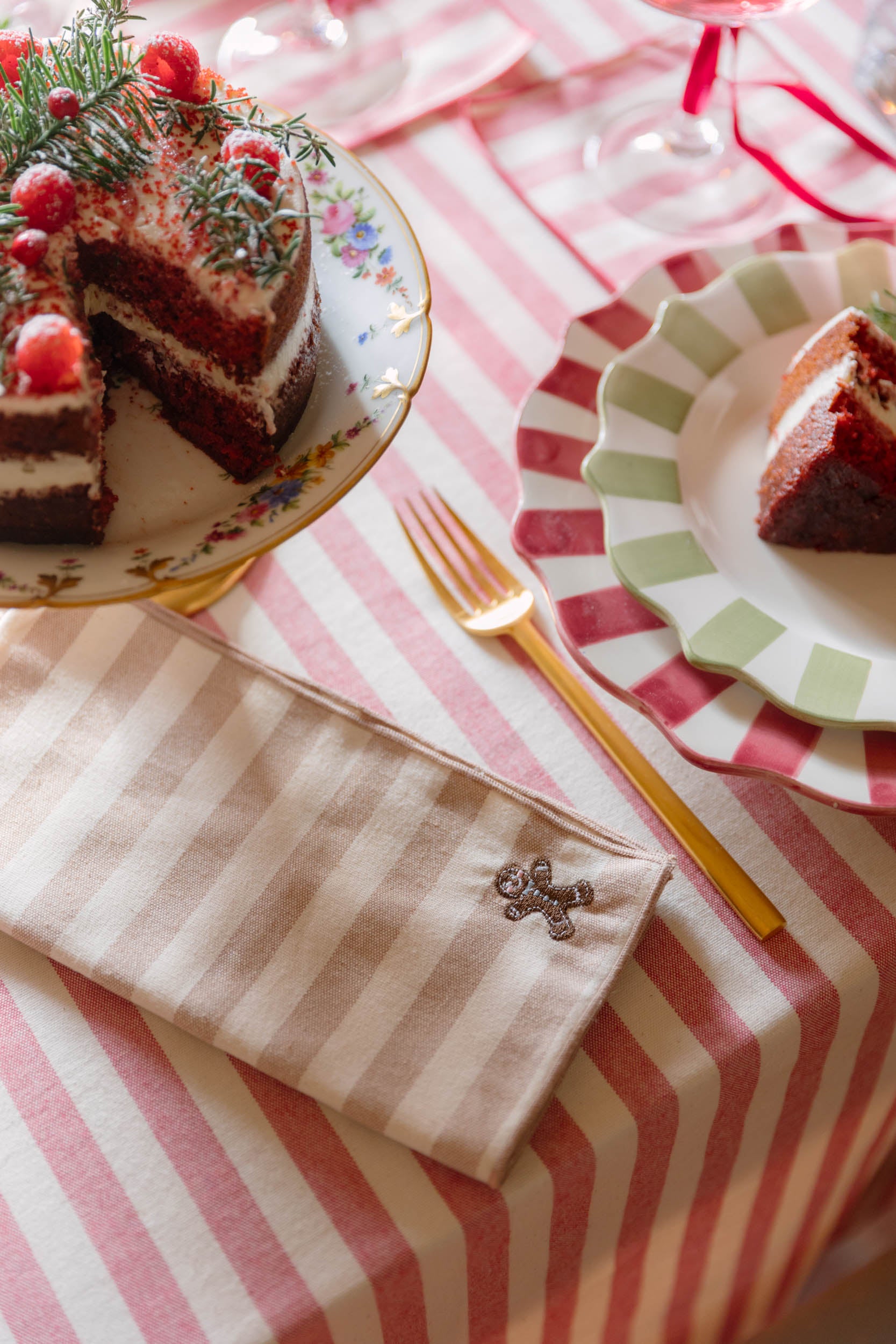 Serviettes Barra avec broderies de Noël