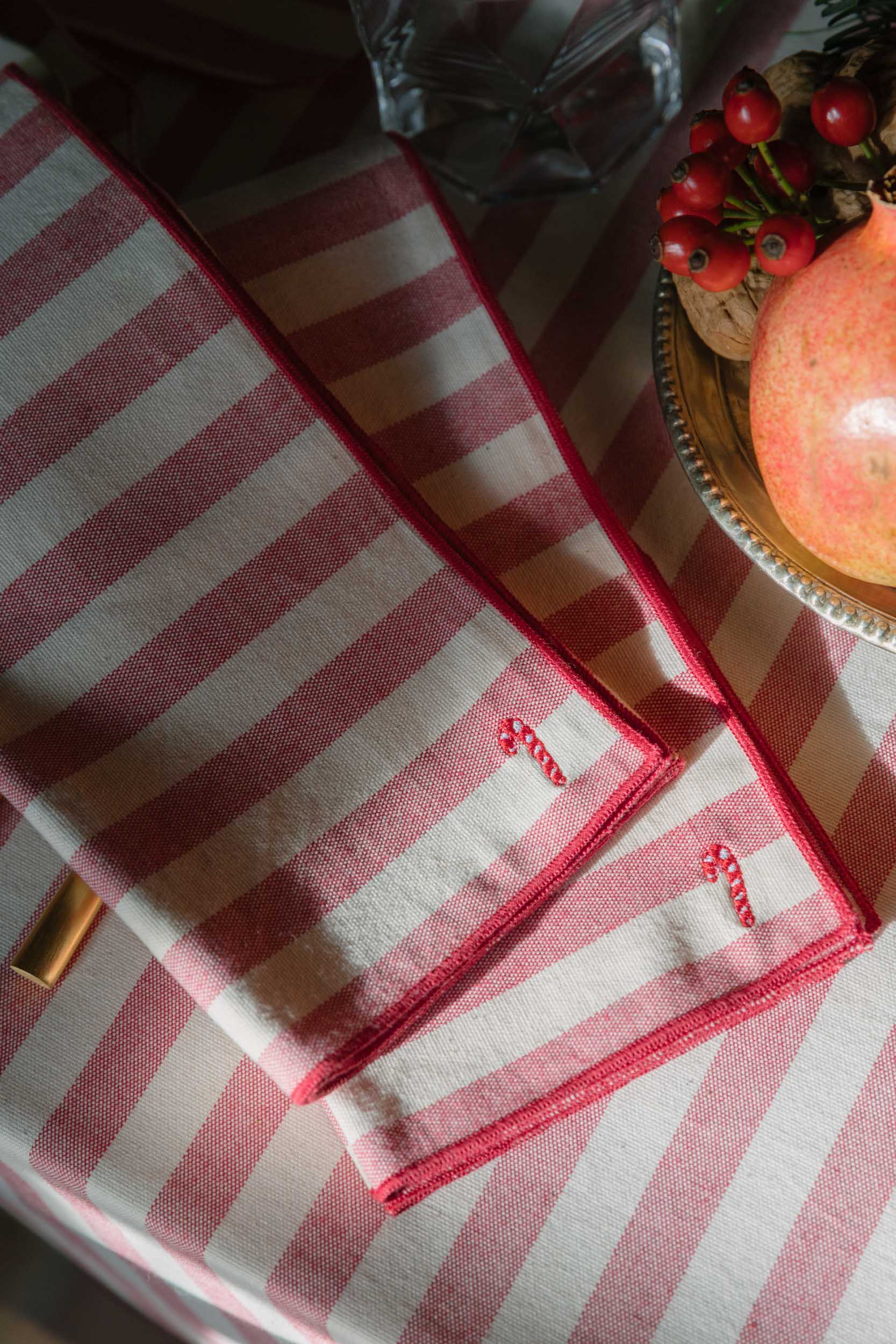Serviettes Barra avec broderies de Noël