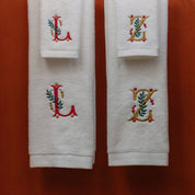 White luxus with embroidery letters