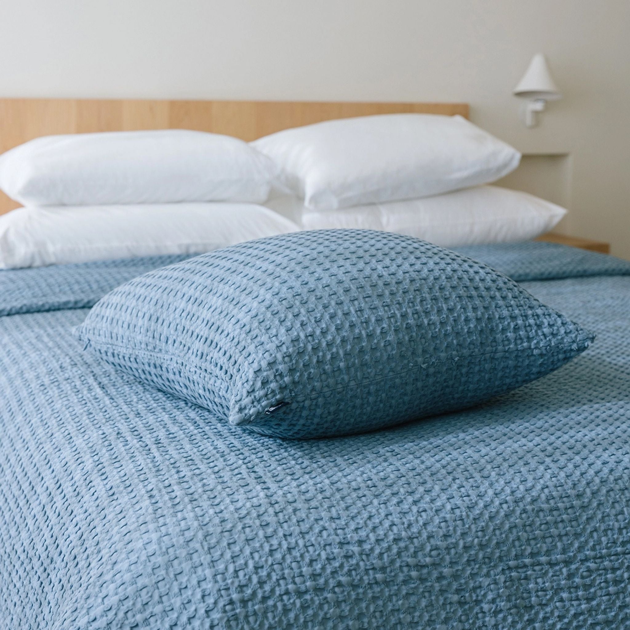 Blue Santa Luzia Waffle Bedspreads - Torres Novas