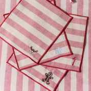 Servilletas con bordados navideños Barra
