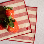 Barra Napkins with heart embroidery