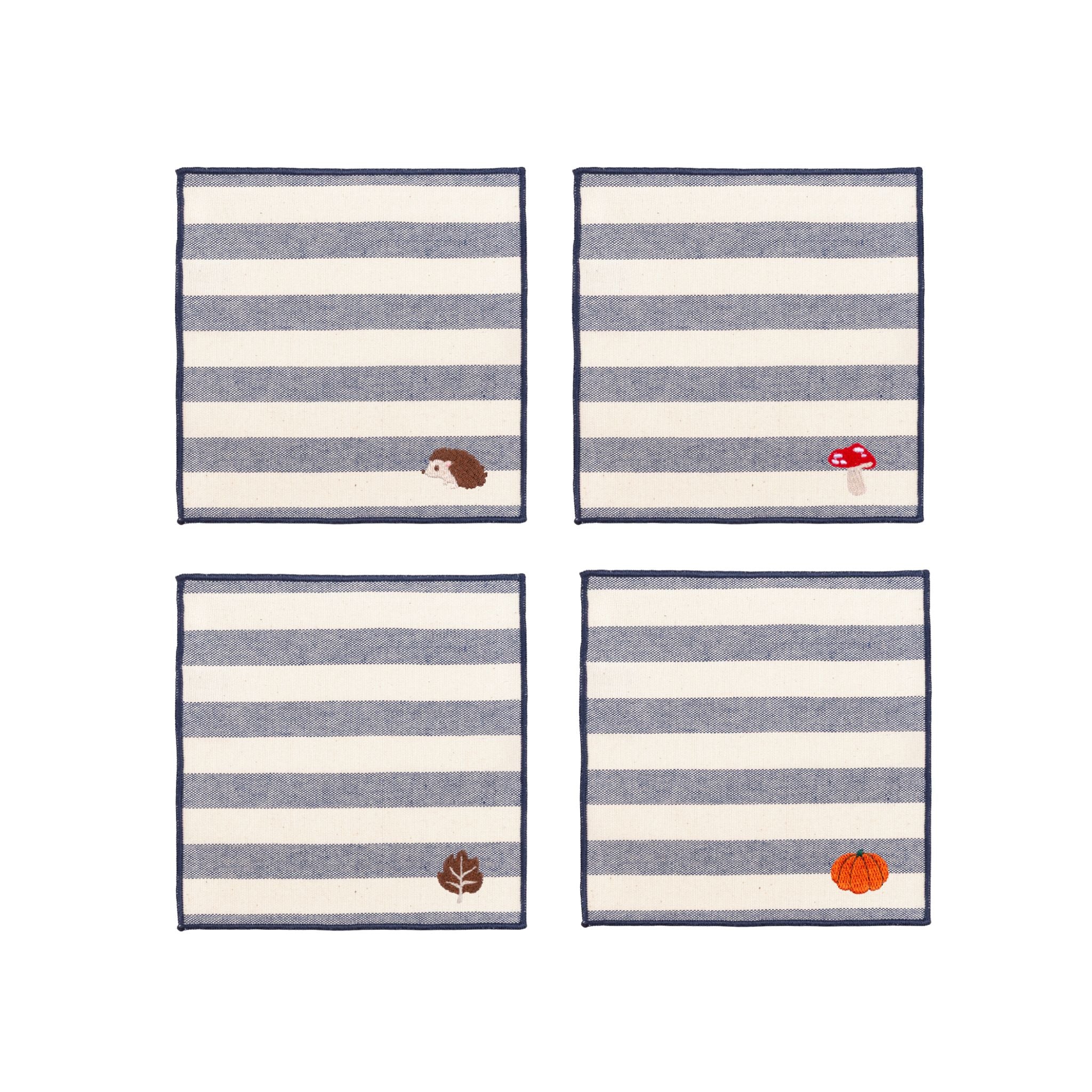 Servilletas bordadas de otoño Barra