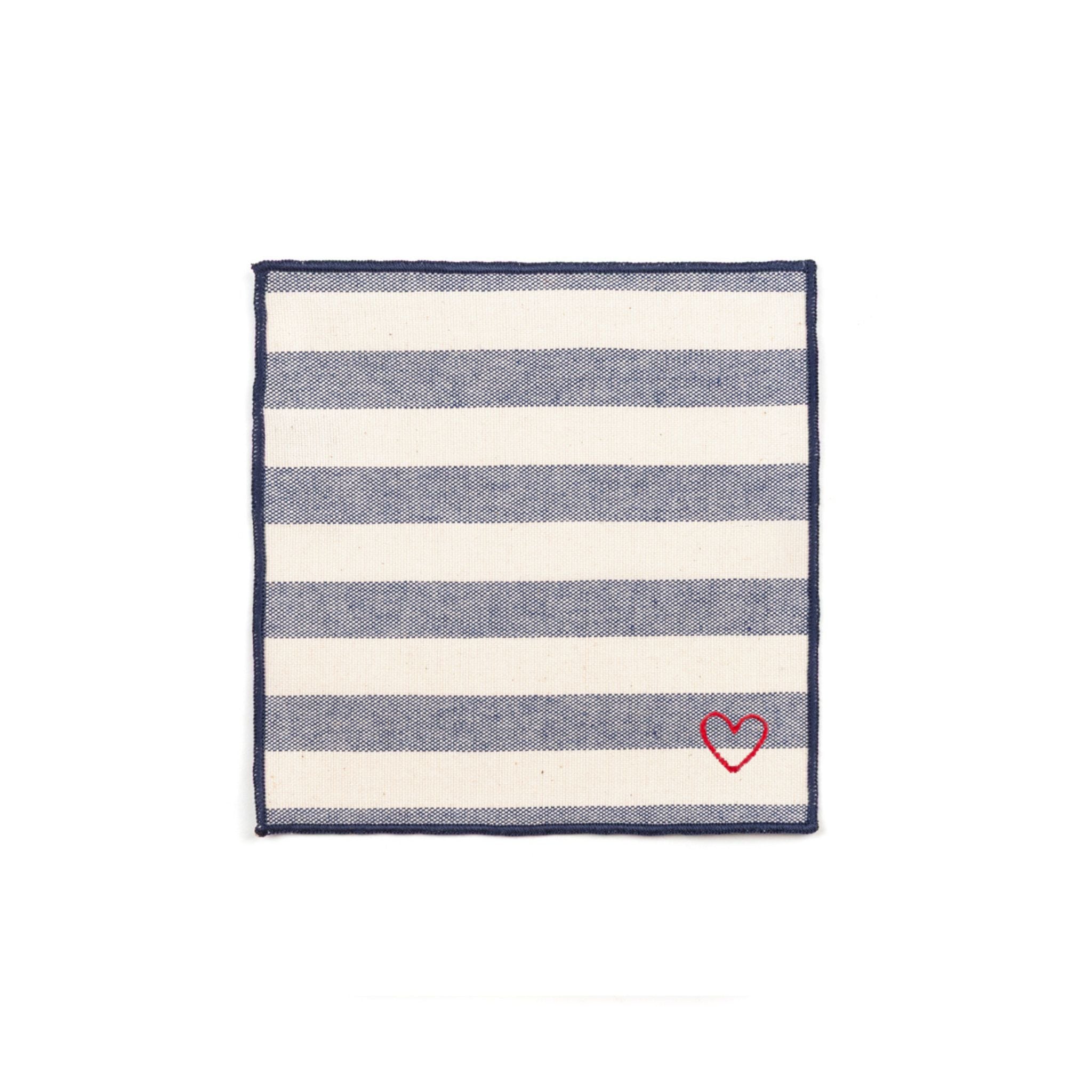 Barra Napkins with heart embroidery