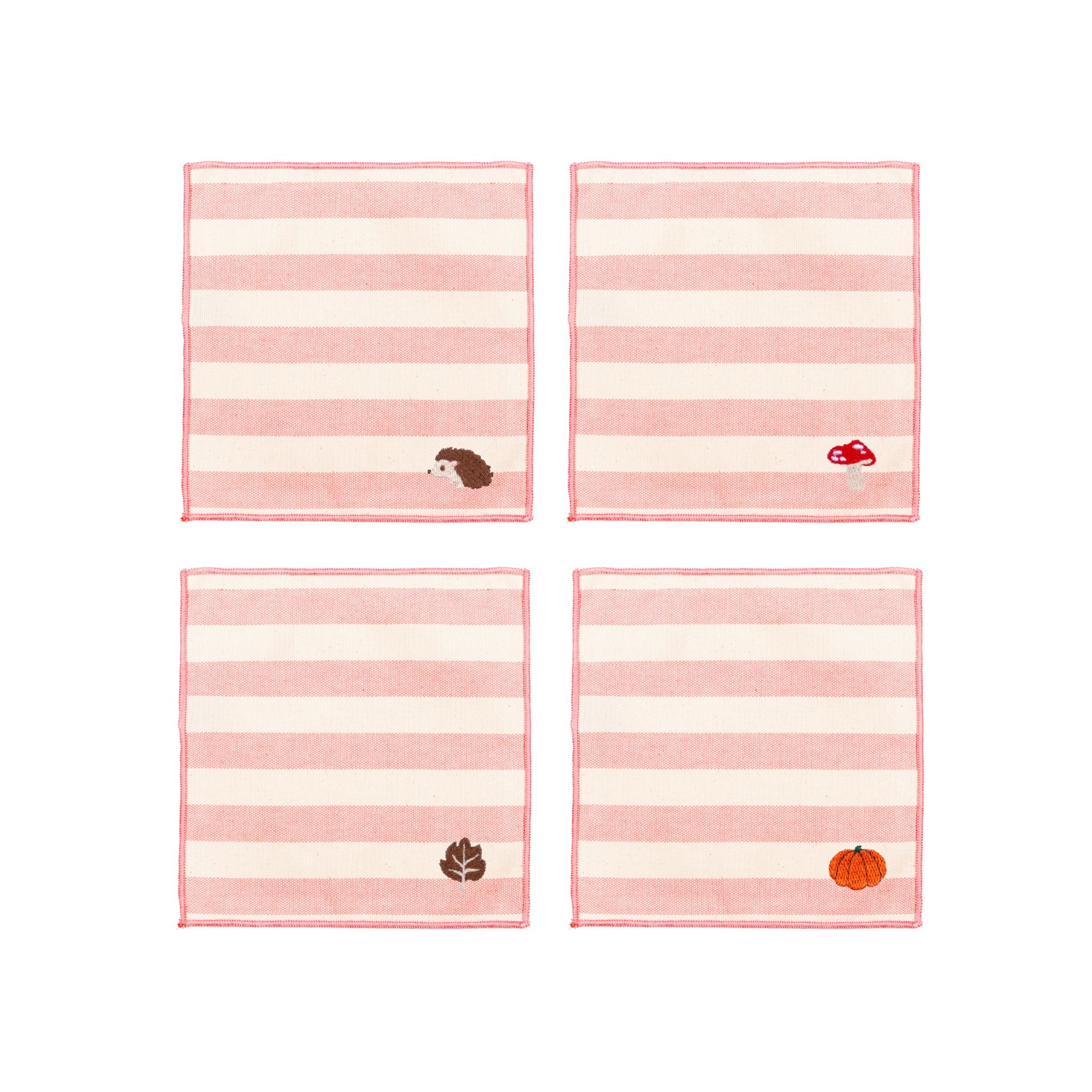 Servilletas bordadas de otoño Barra