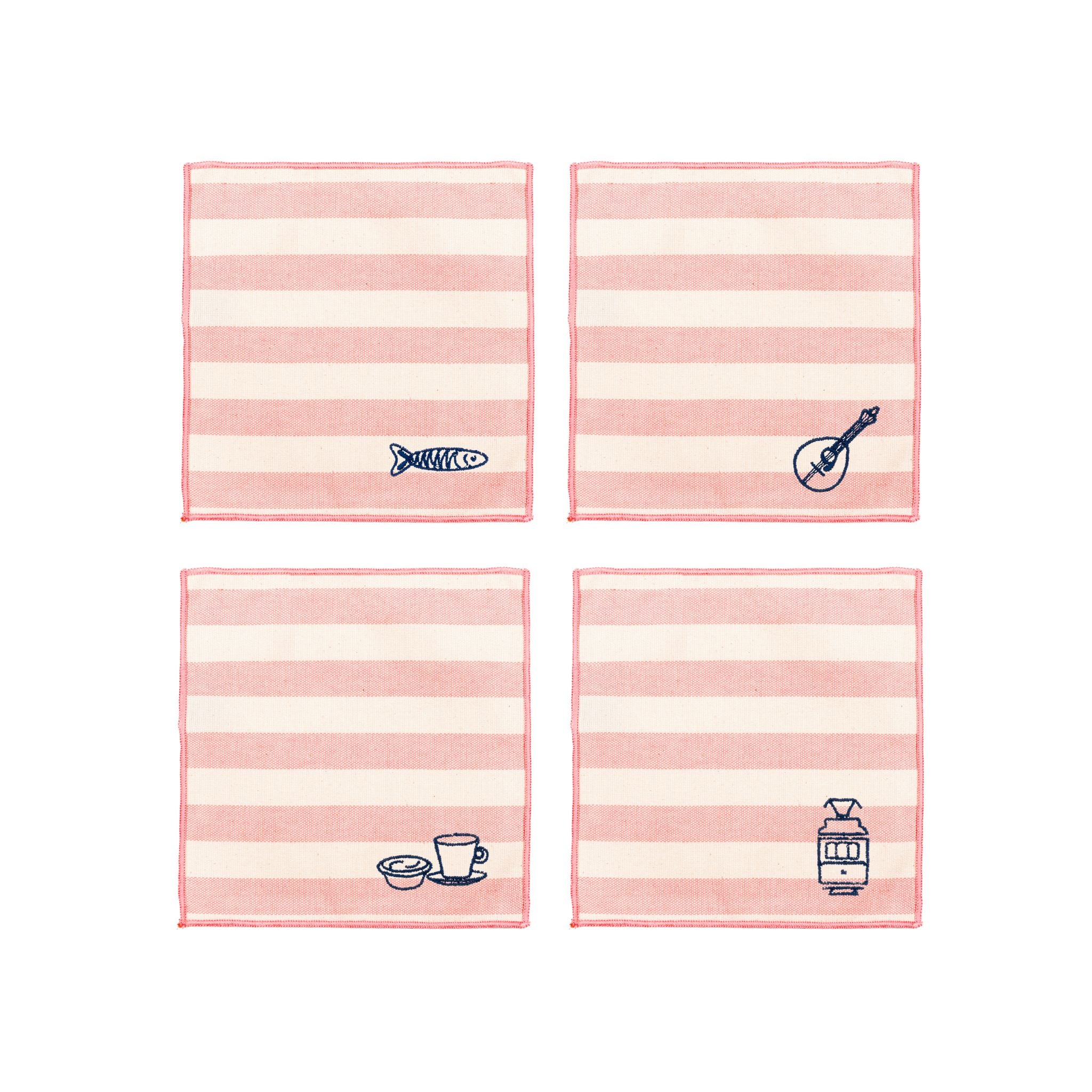 Servilletas Barra con bordados de Portugal