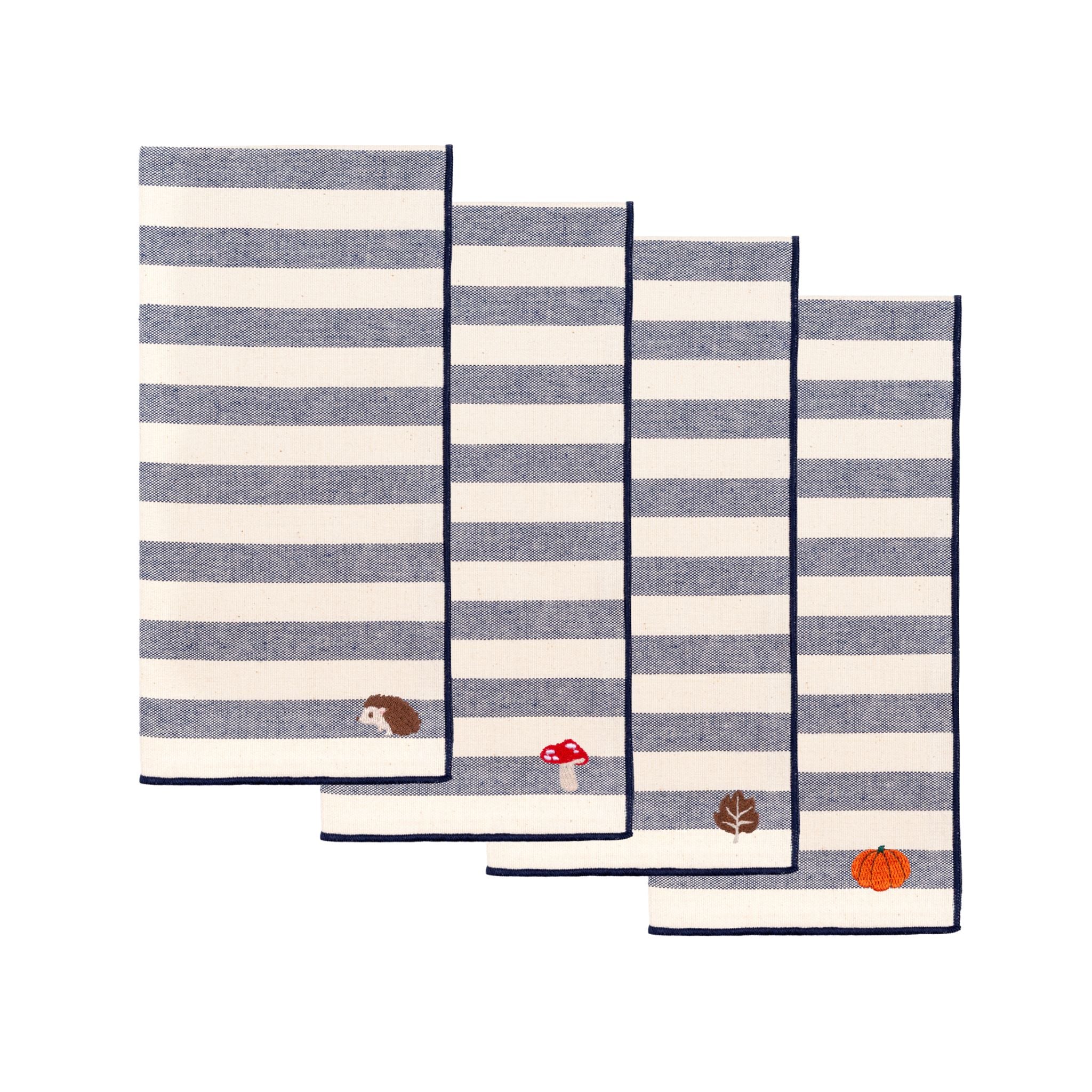 Servilletas bordadas de otoño Barra