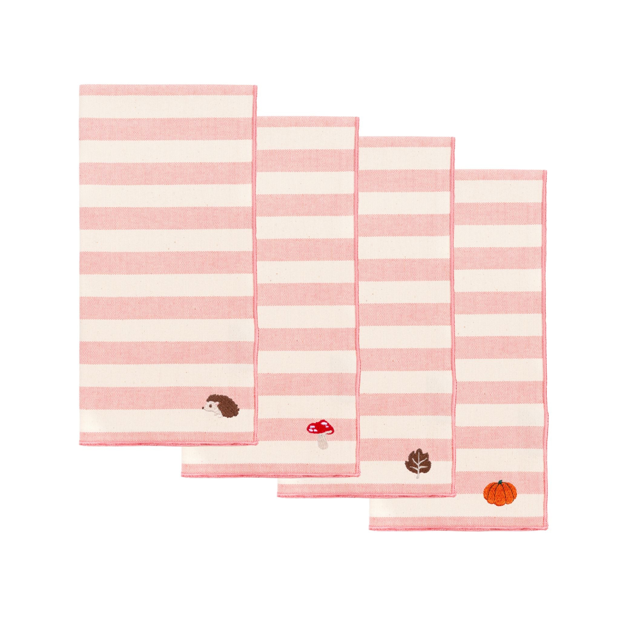 Servilletas bordadas de otoño Barra