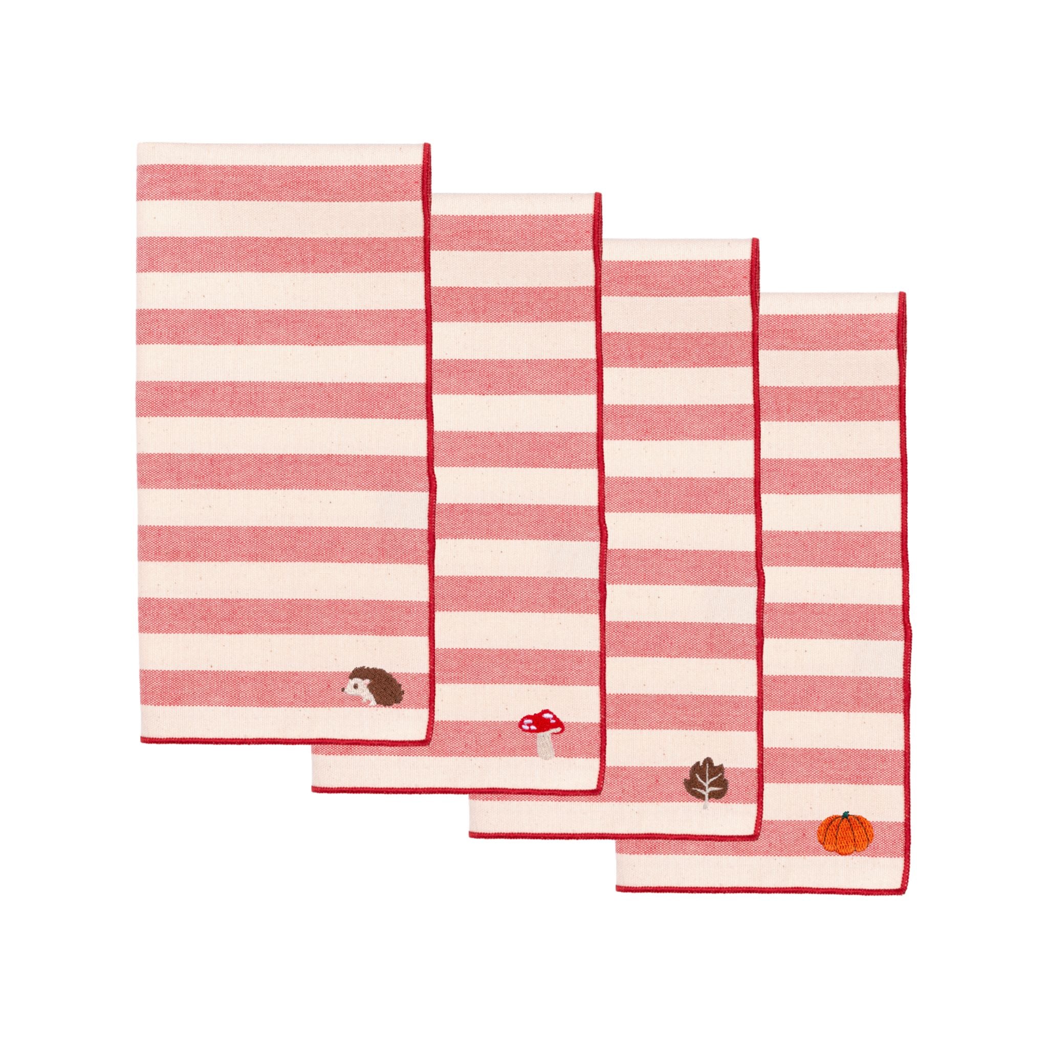 Servilletas bordadas de otoño Barra