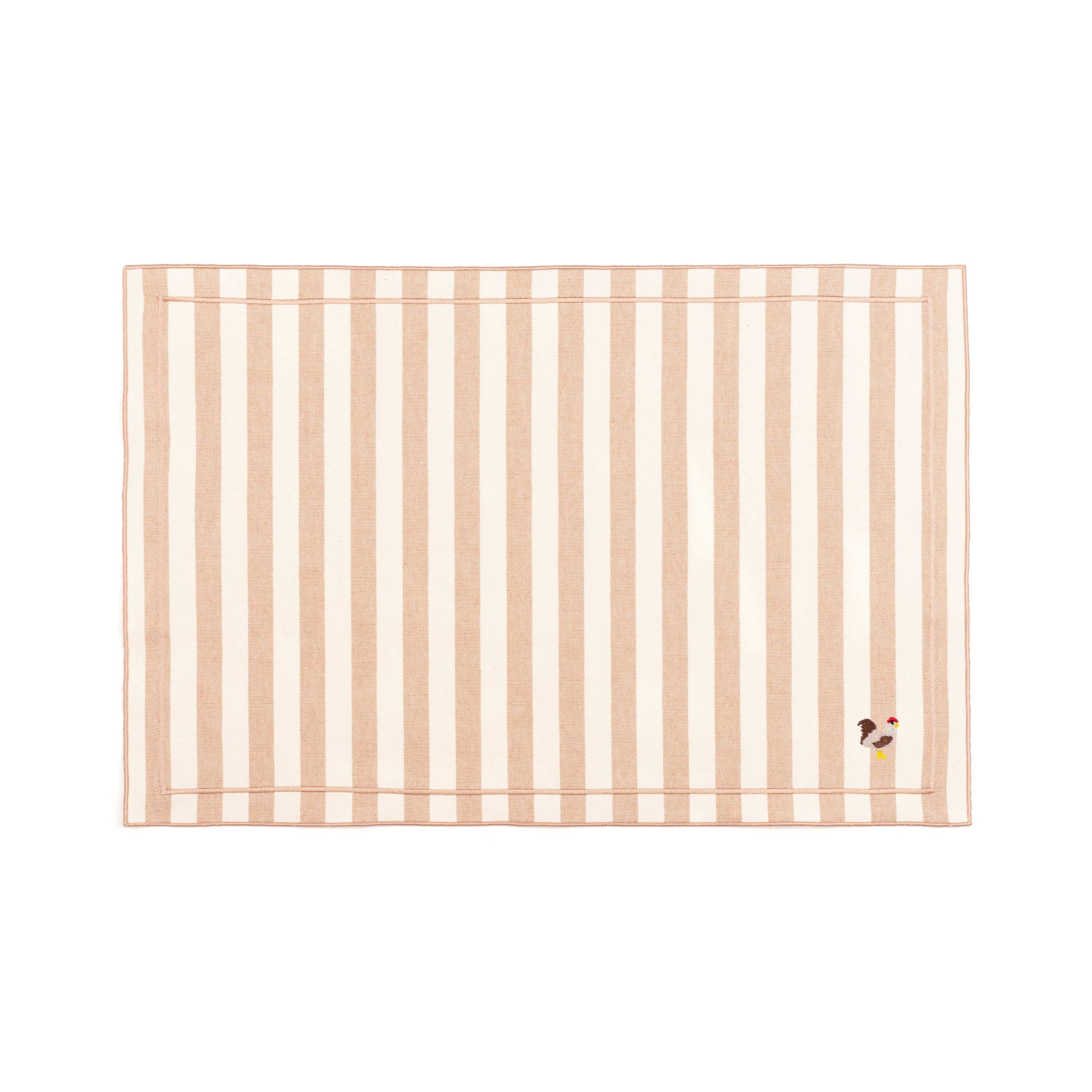 Barra cotton table linen with embroidered farm animals