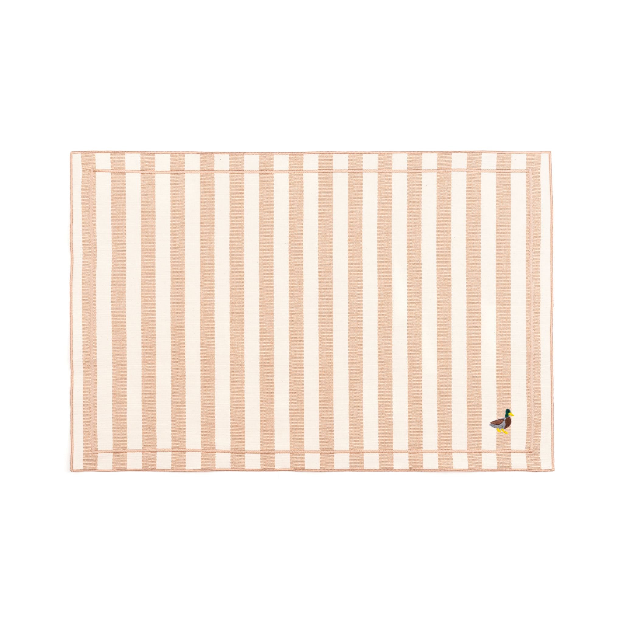 Barra cotton table linen with embroidered farm animals