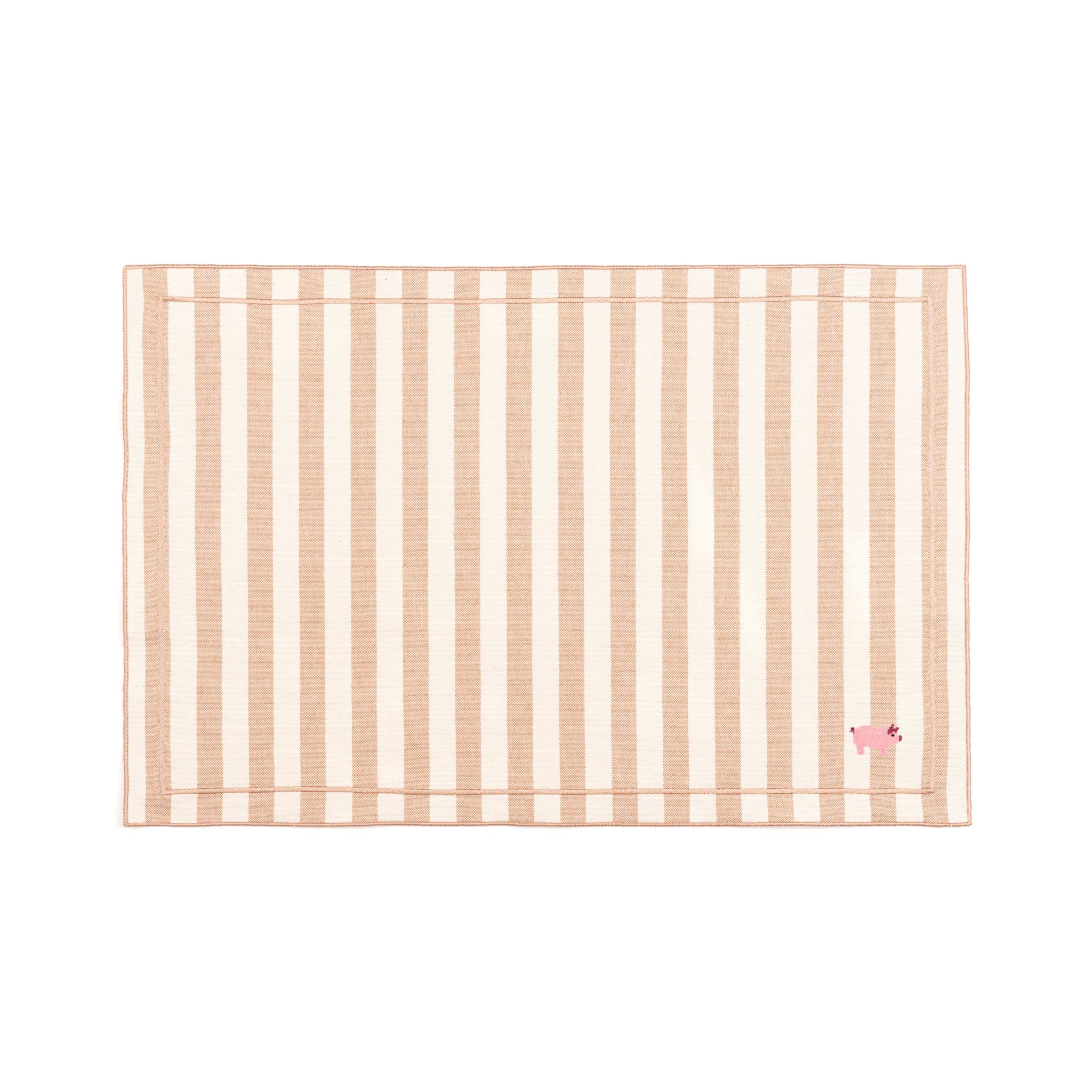 Barra cotton table linen with embroidered farm animals