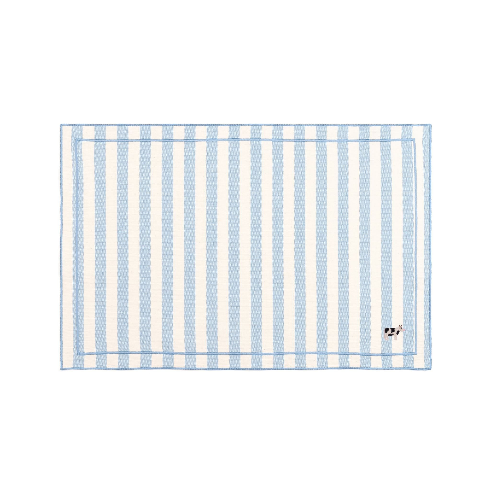 Barra cotton table linen with embroidered farm animals