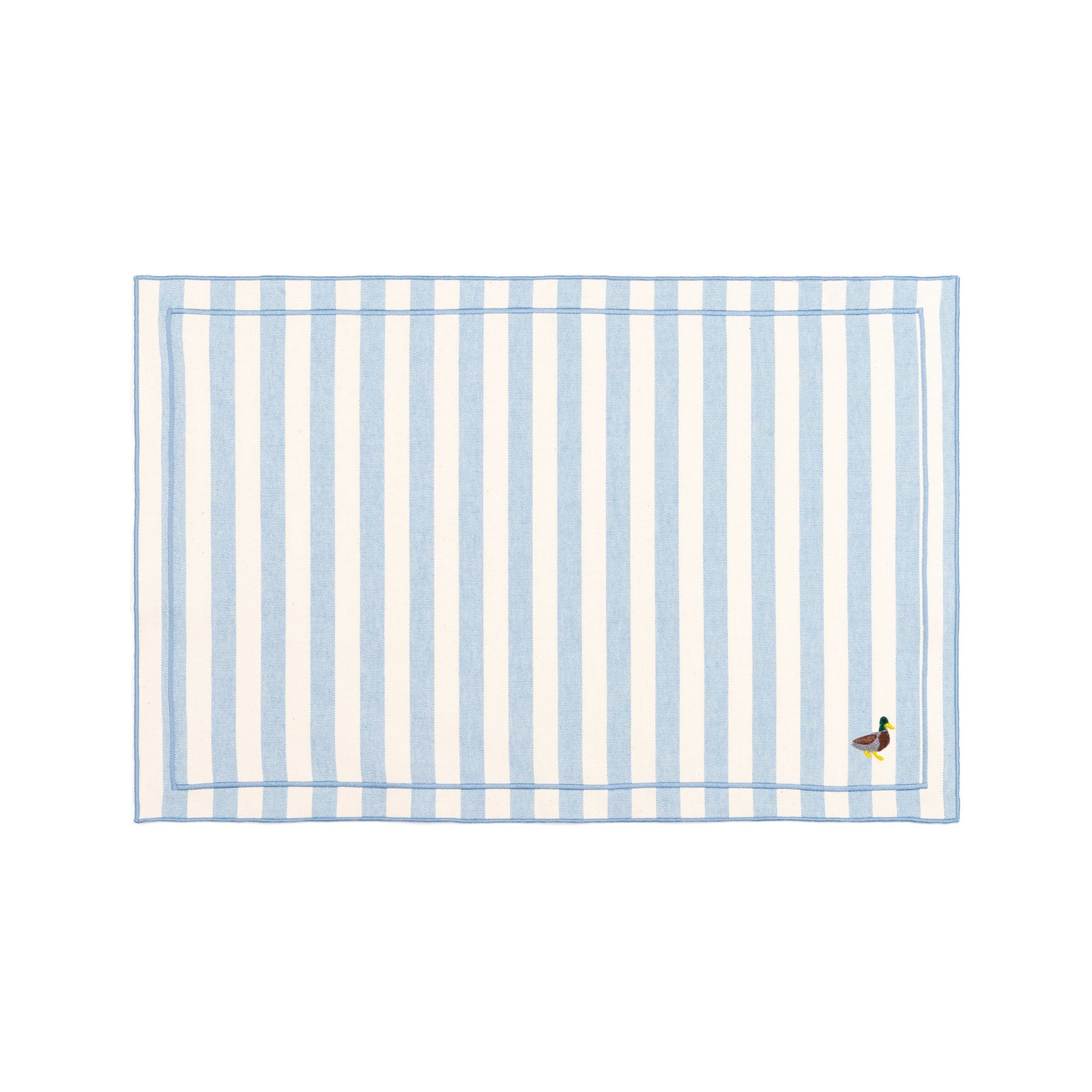 Barra cotton table linen with embroidered farm animals