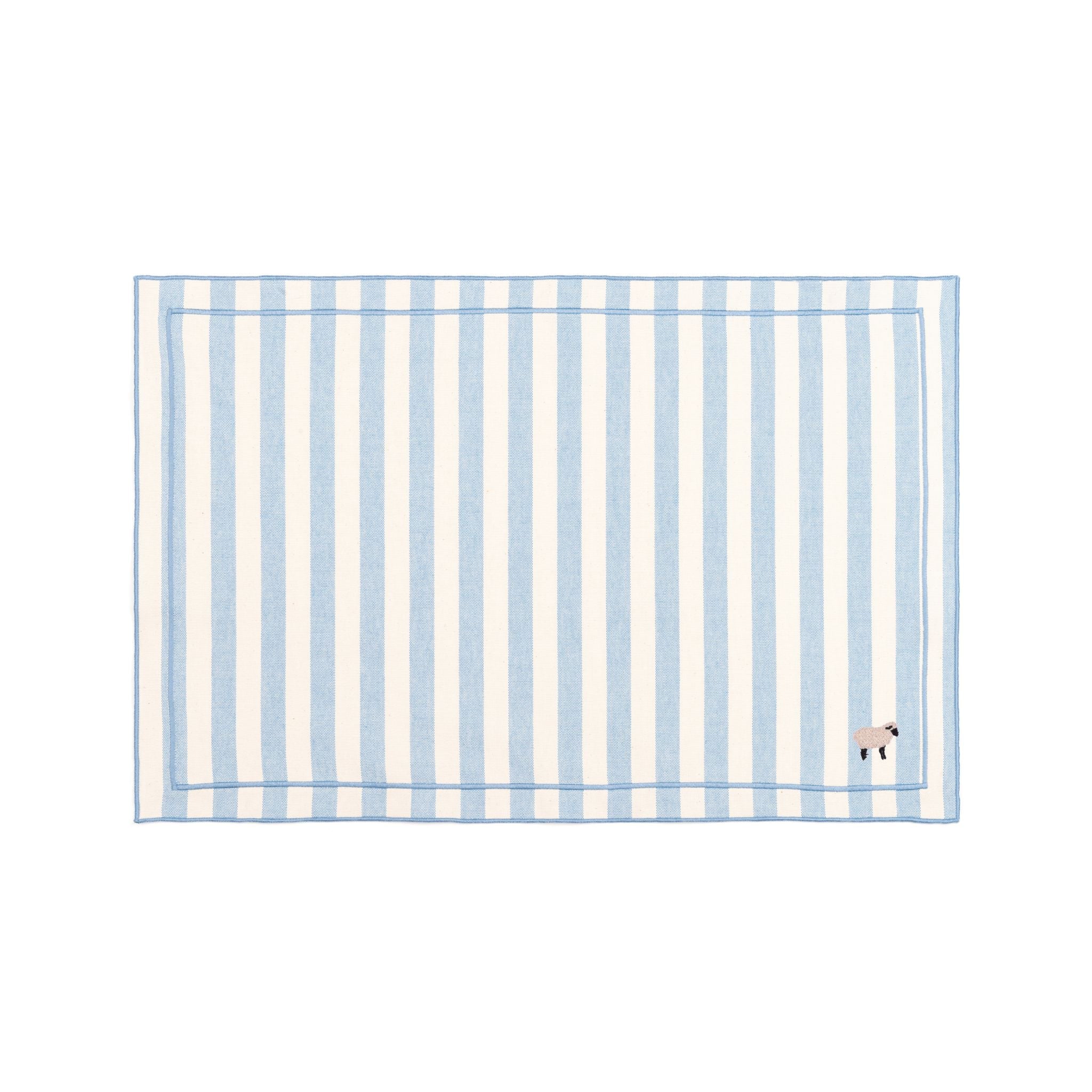 Barra cotton table linen with embroidered farm animals