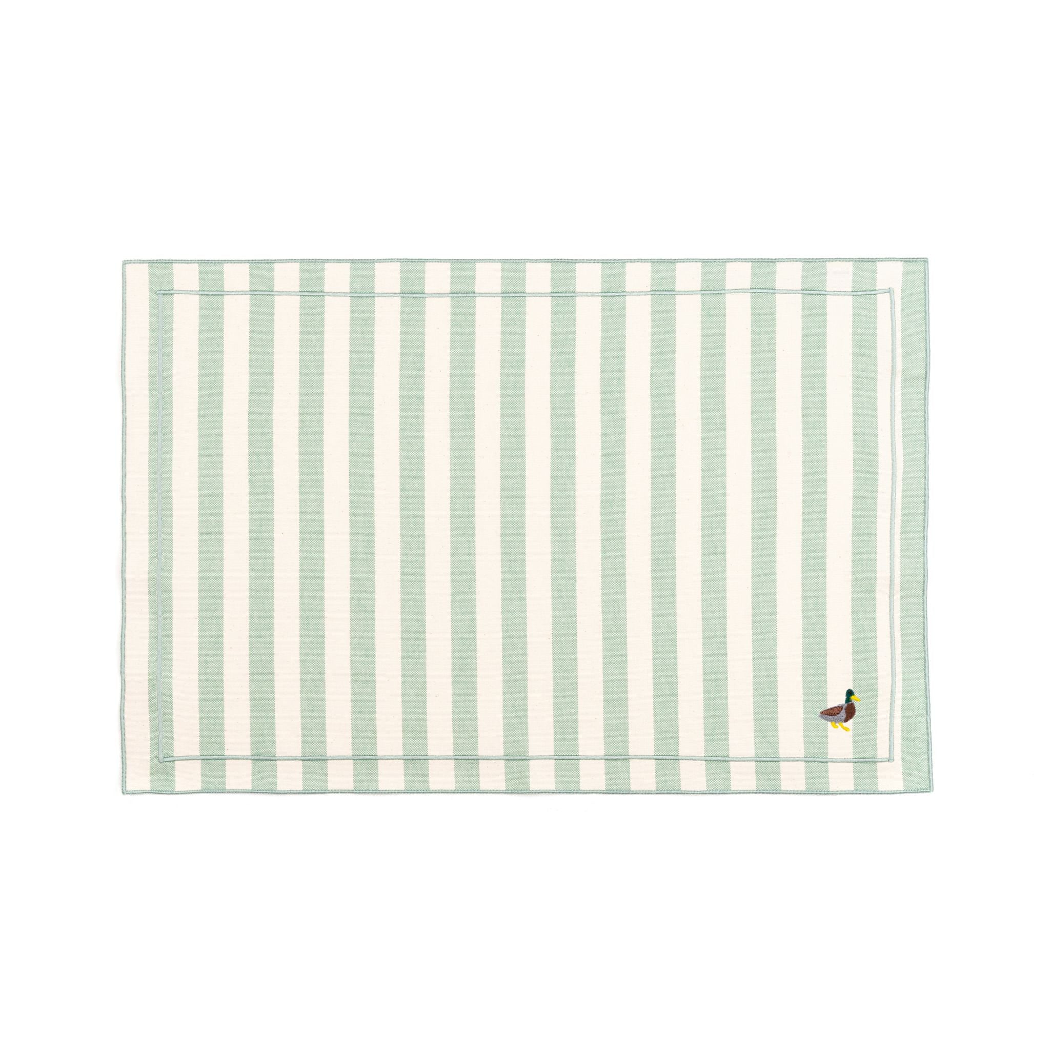 Barra cotton table linen with embroidered farm animals