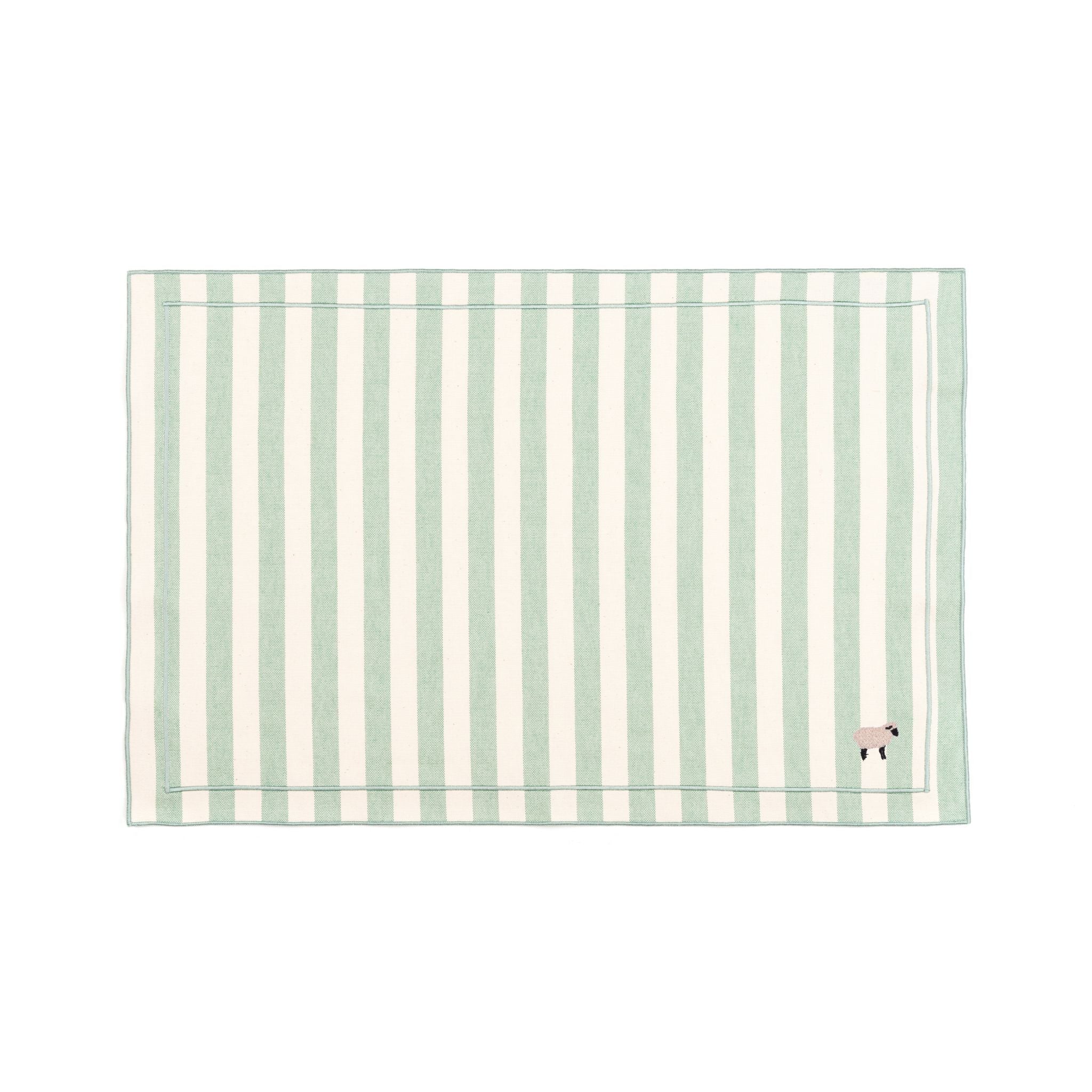 Barra cotton table linen with embroidered farm animals