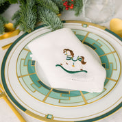 Mafra lino con bordado navideño