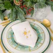 Mafra lino con bordado navideño