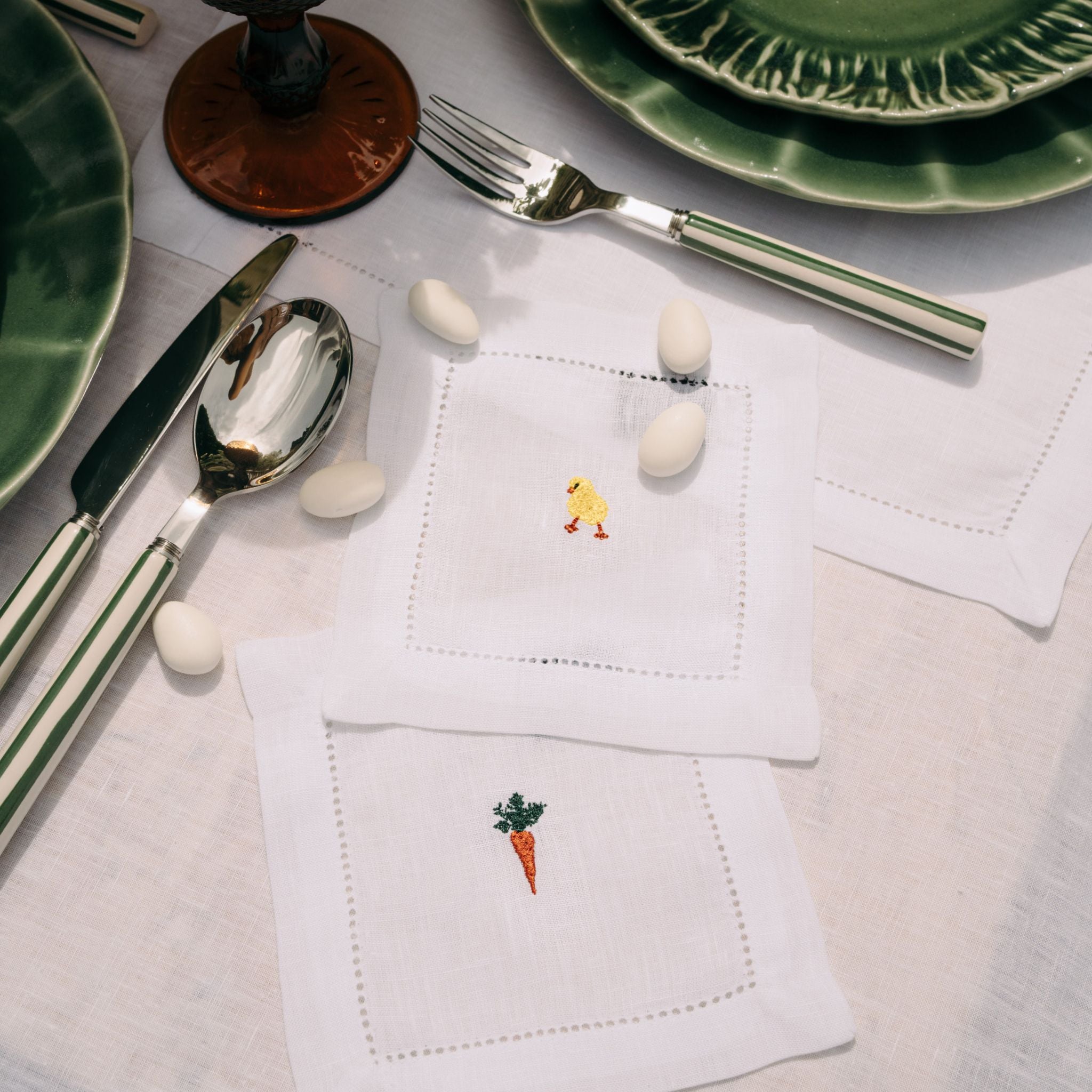 Serviettes Mafra avec broderie de Pâques
