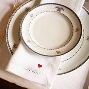 Guardanapos Mafra com bordados de coração