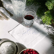 Mafra cocktail napkins with embroidered Christmas letters (Set of 4)