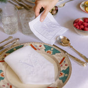 Mafra cocktail napkins with embroidered Christmas letters (Set of 4)