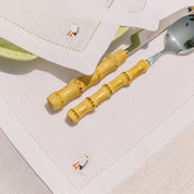 Servilletas bordadas de verano Mafra lino