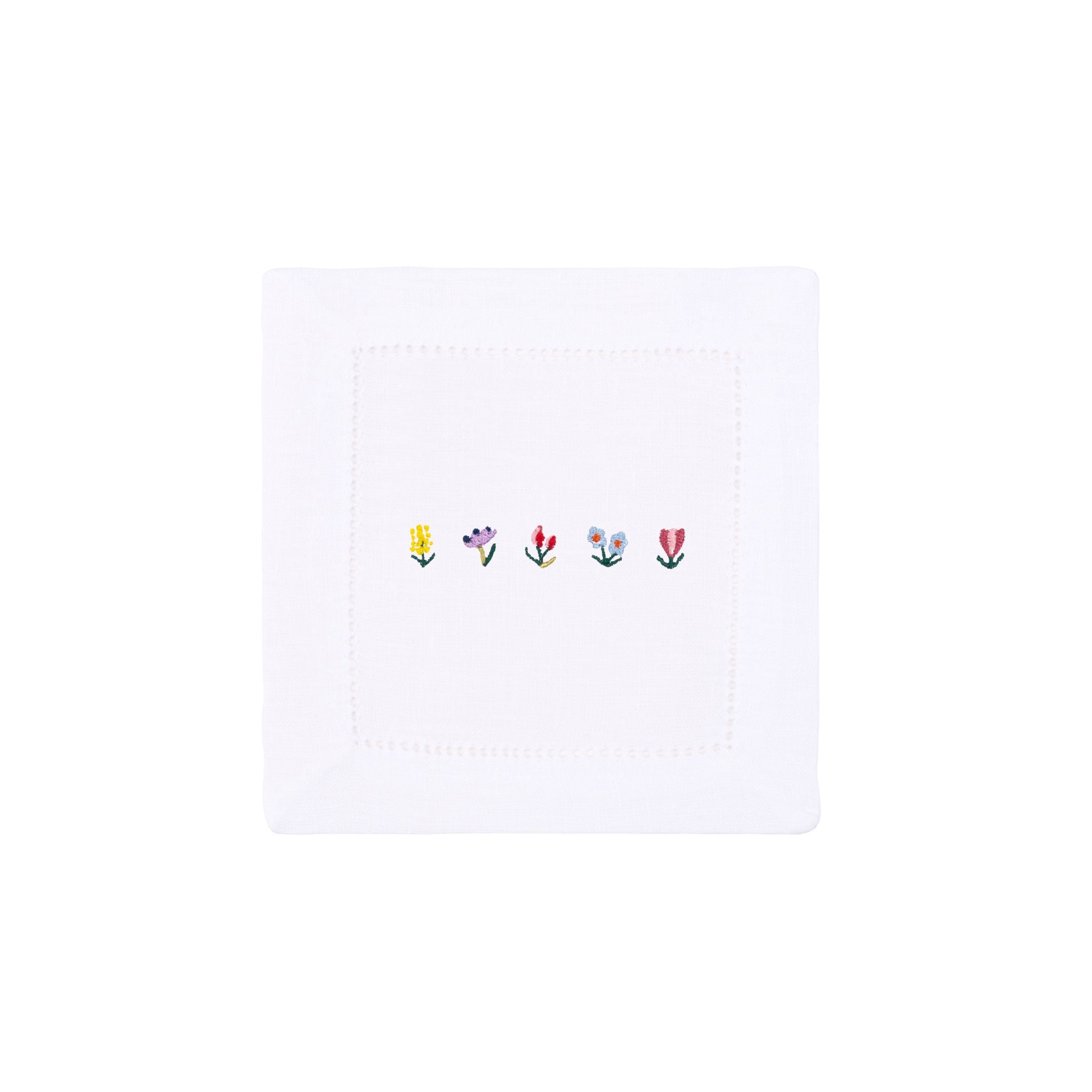 Servilletas y individuales Mafra algodón con bordado de flores