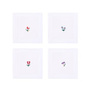 Mafra linen napkin and placemat with flower embroidery - Torres Novas