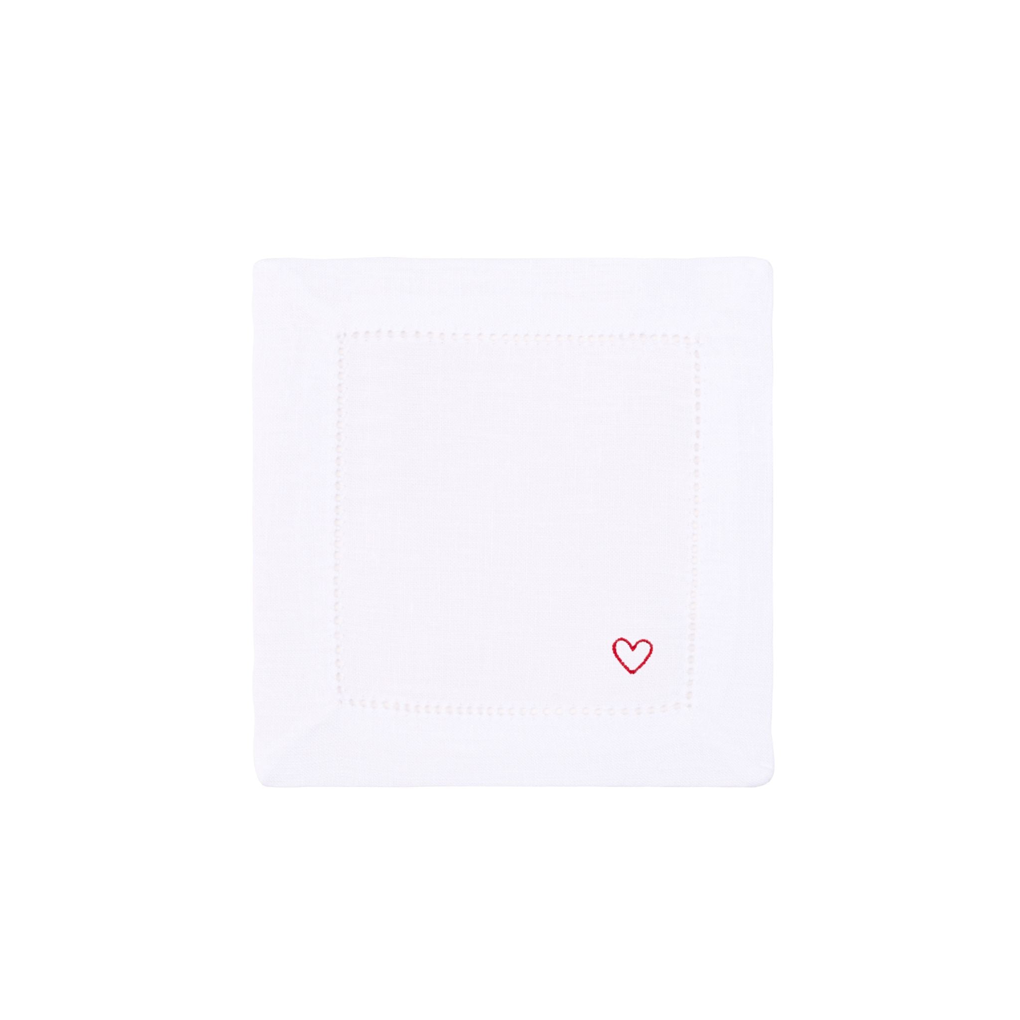 Mafra cotton table linen with heart embroidery