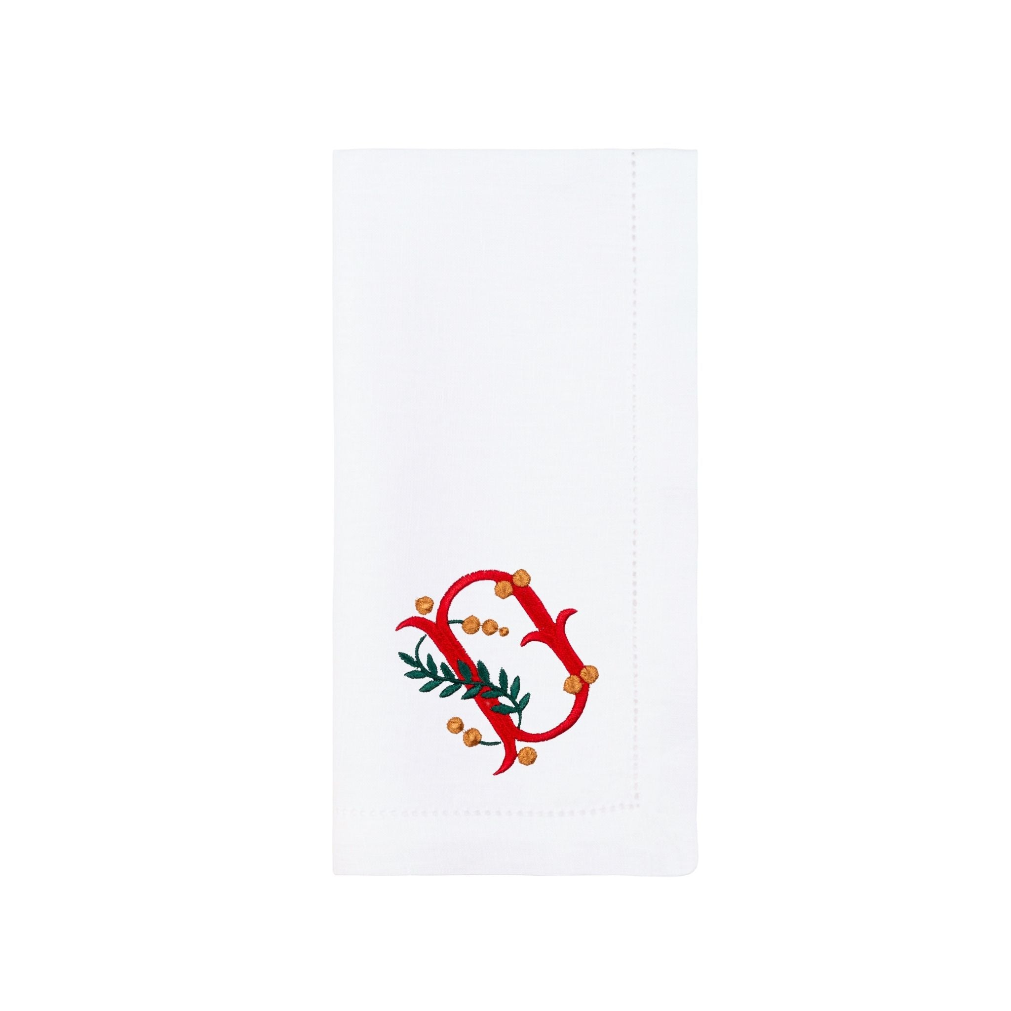 Mafra napkins embroidered with red Christmas letters (Pack of 2) - Torres Novas