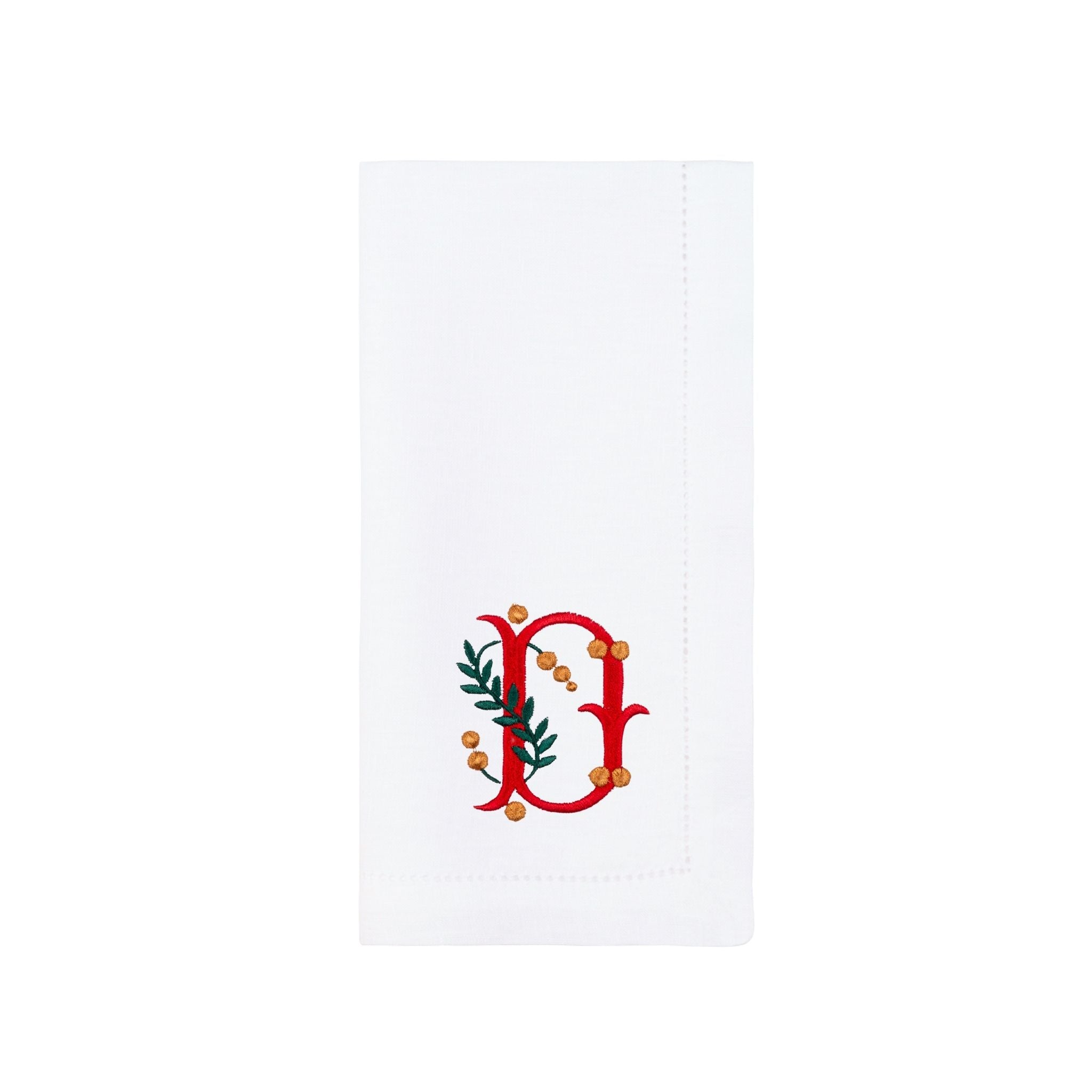 Mafra napkins embroidered with red Christmas letters (Pack of 2) - Torres Novas