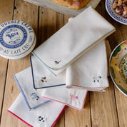 Ecru Nazaré napkins with farm embroidery - Torres Novas