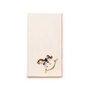 Servilletas Nazaré color crudo con bordado de caballos