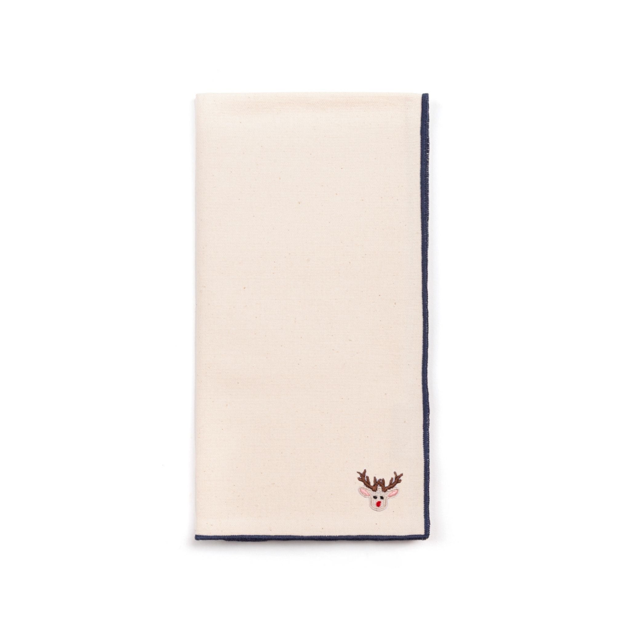 Servilletas Nazaré color crudo con pequeños bordados navideños