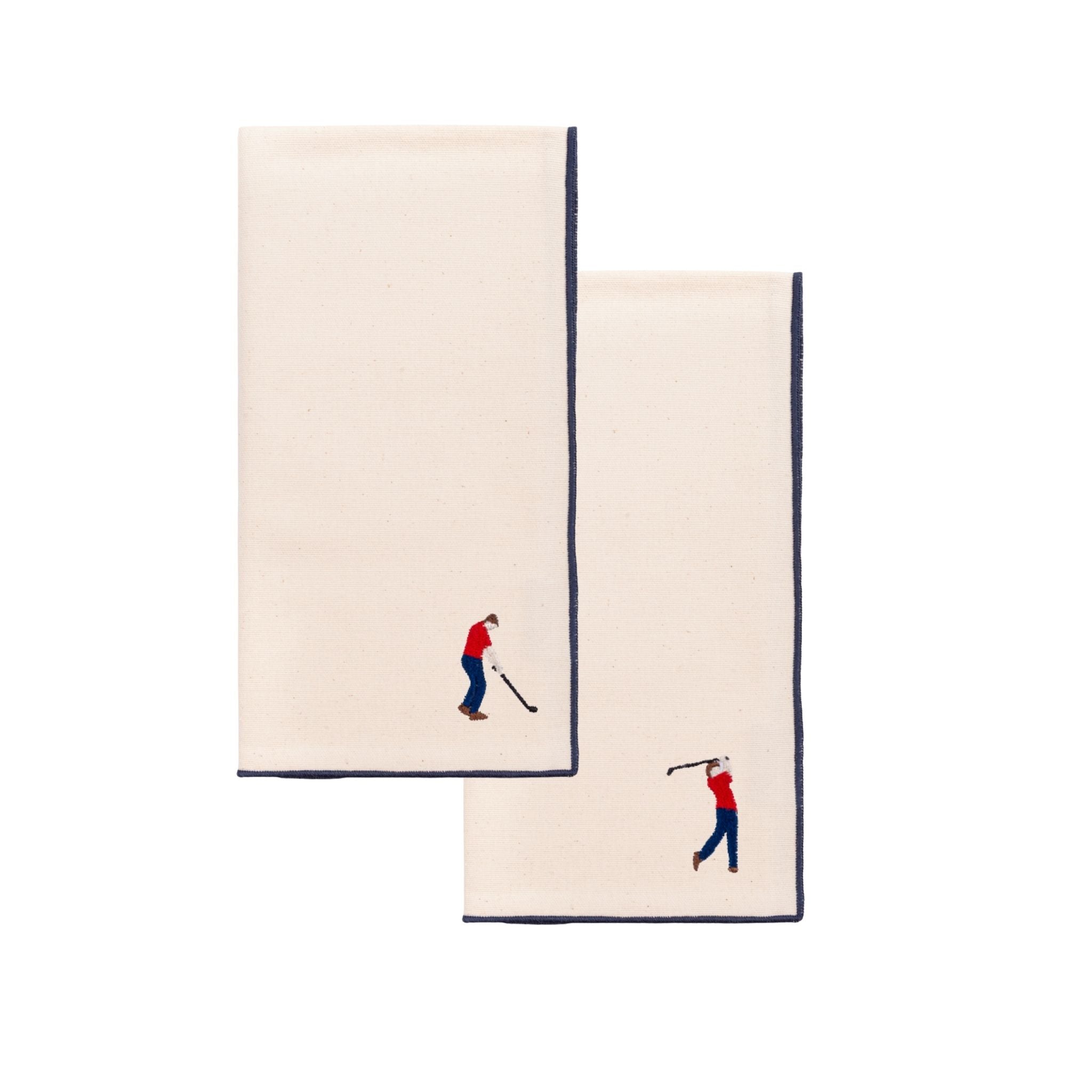 Servilletas Nazaré crudo con bordados retro