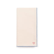 Guardanapos Nazaré em cru com bordado de coração