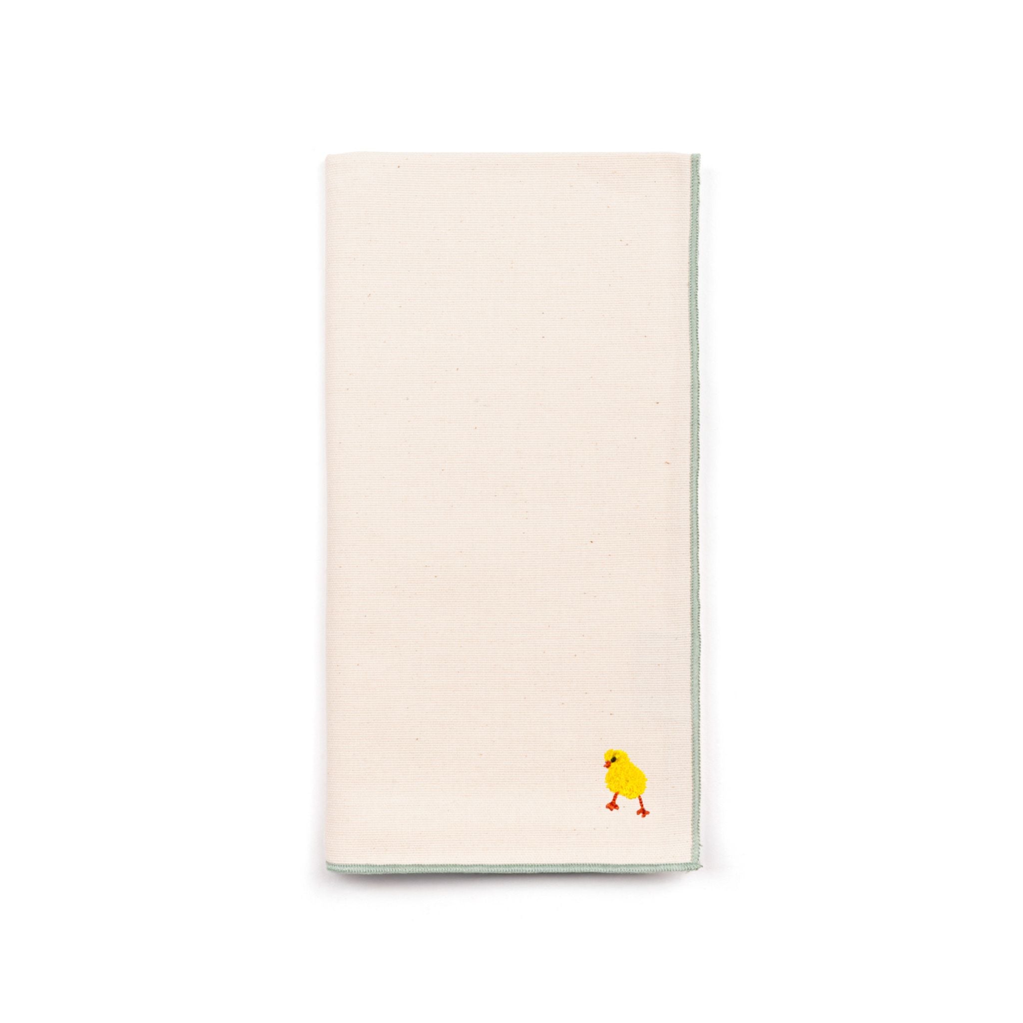 Serviettes Nazaré écru avec broderie de Pâques