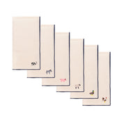Ecru Nazaré napkins with farm embroidery - Torres Novas