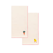 Servilletas Nazaré color crudo con bordado de pascua