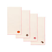 Servilletas Nazaré en crudo con bordado otoñal