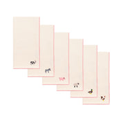 Ecru Nazaré napkins with farm embroidery - Torres Novas
