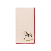 Servilletas Nazaré color crudo con bordado de caballos