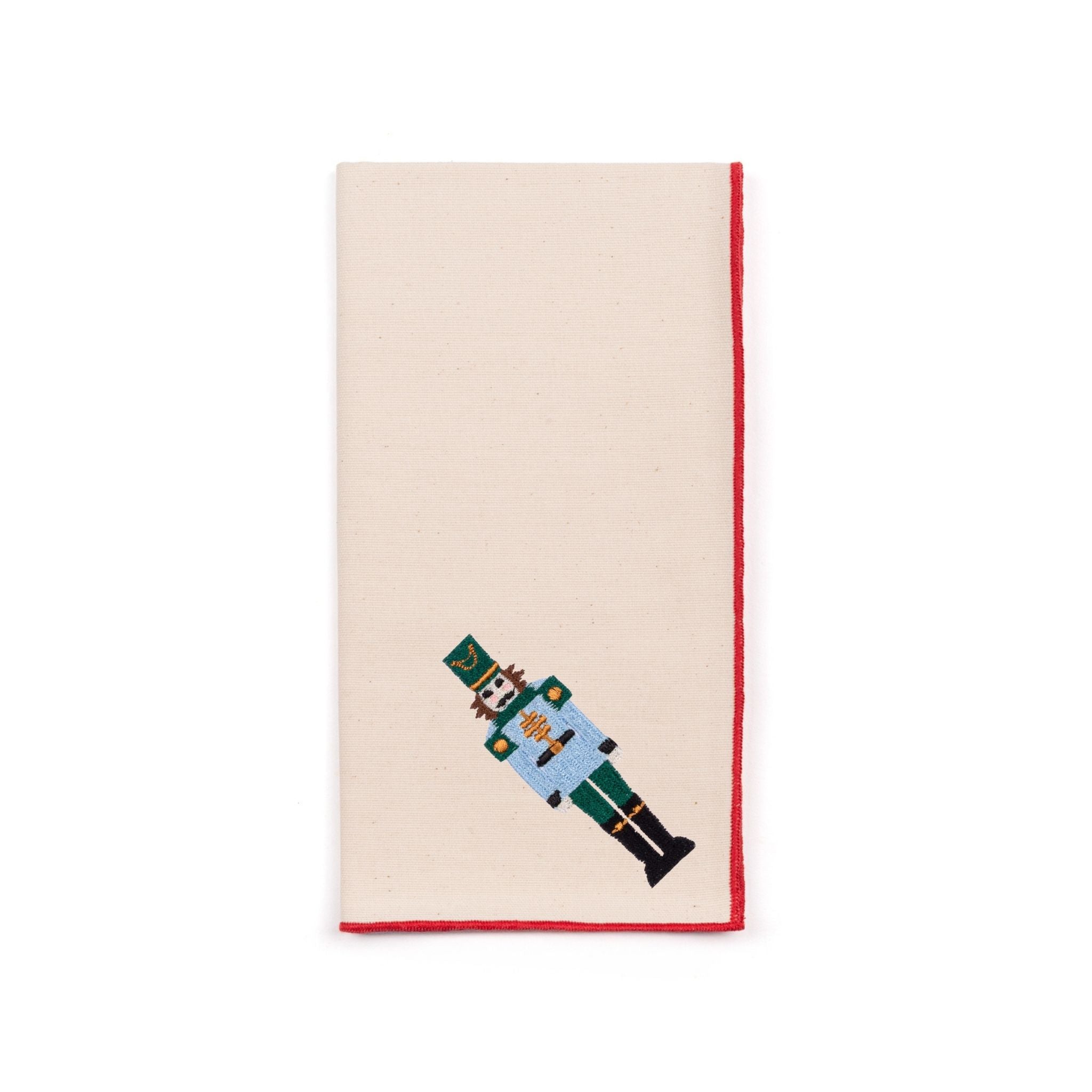 Servilletas Nazaré color crudo con bordado de cascanueces