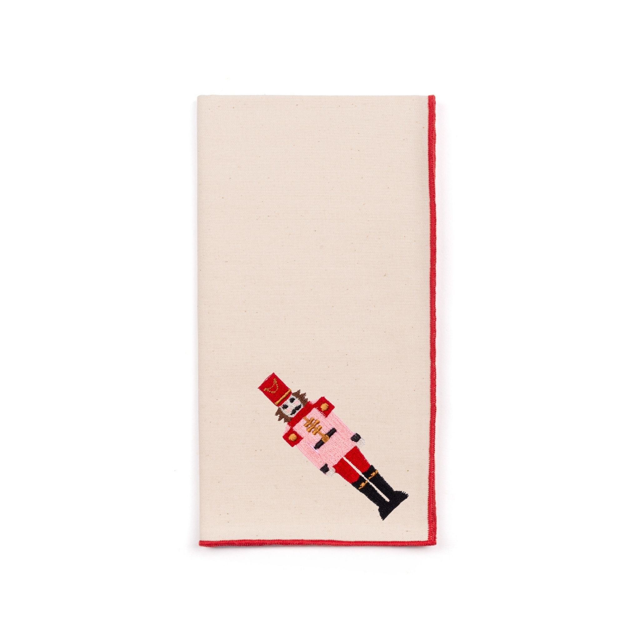 Servilletas Nazaré color crudo con bordado de cascanueces