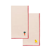 Servilletas Nazaré color crudo con bordado de pascua