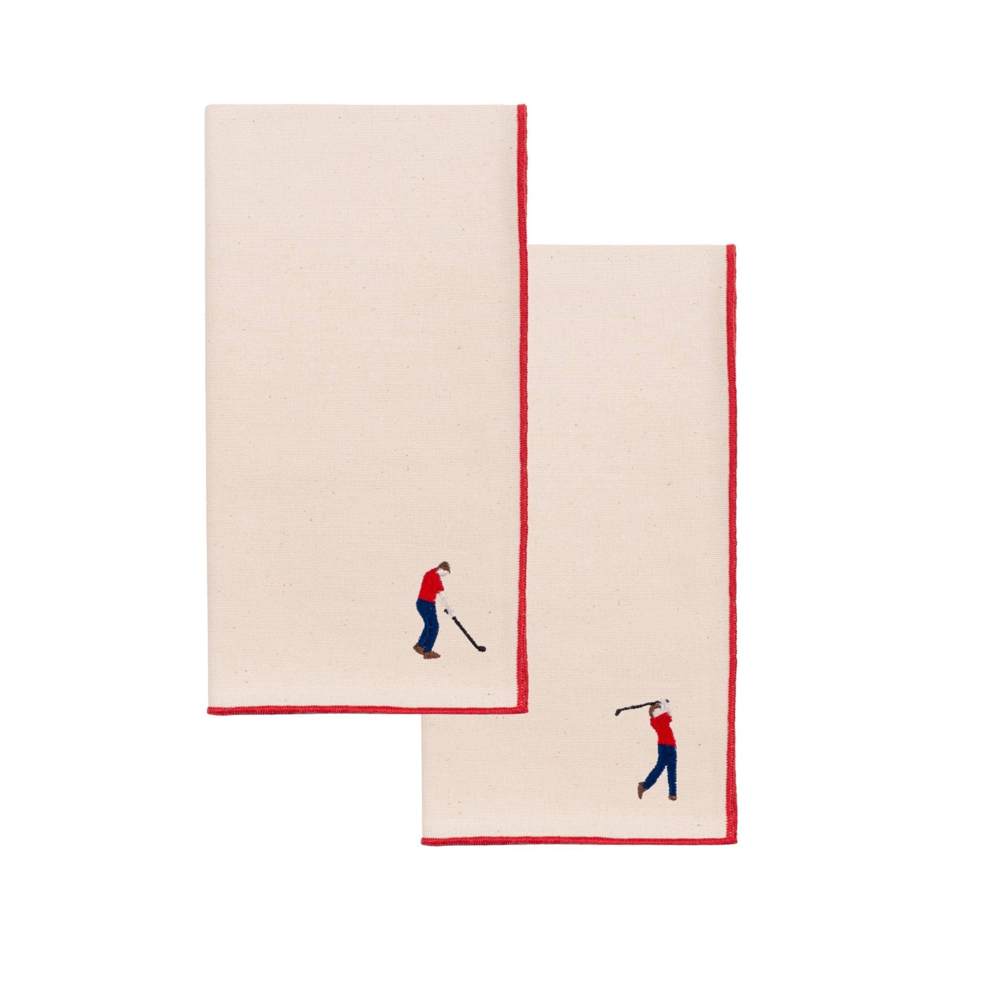 Servilletas Nazaré crudo con bordados retro